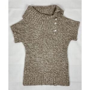 between me & you   Size S   BEIGE Short-Sleeve COWL NECK SWEATER   Alpaca Blend